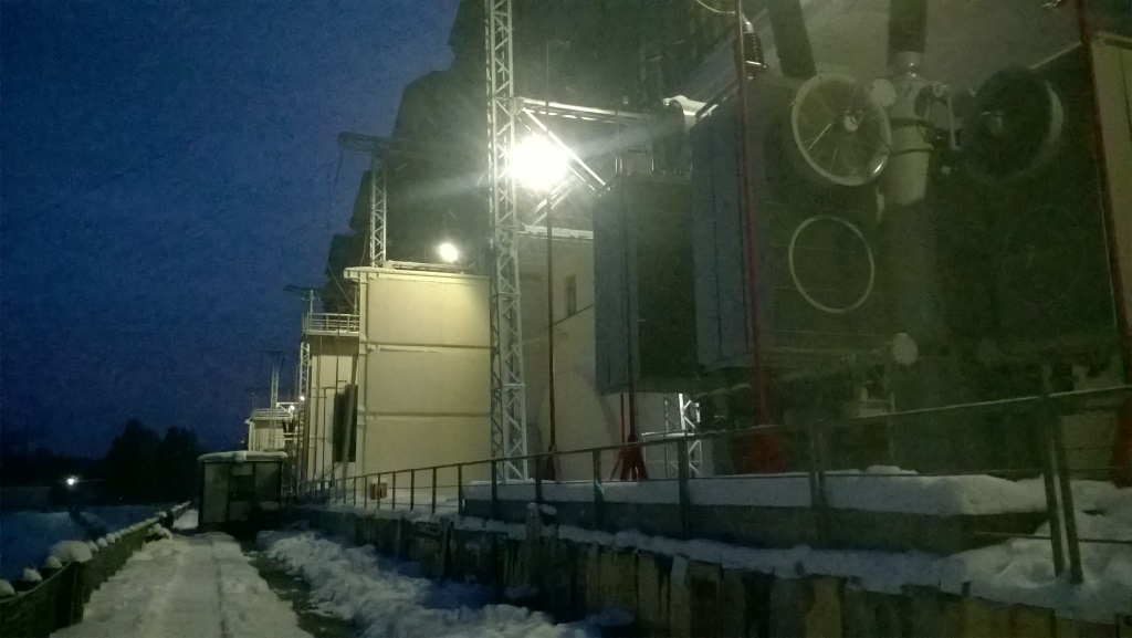 Освещение периметра ГЭС