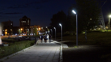 Уличное освещение пруда в г. Альметьевск